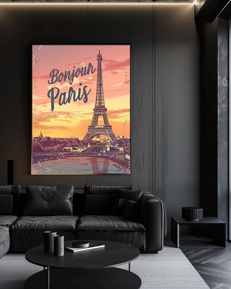 Paris Eiffel Tower travel poster representing Travel and Cities