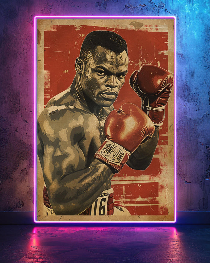 Retro boxing sports wall art collection