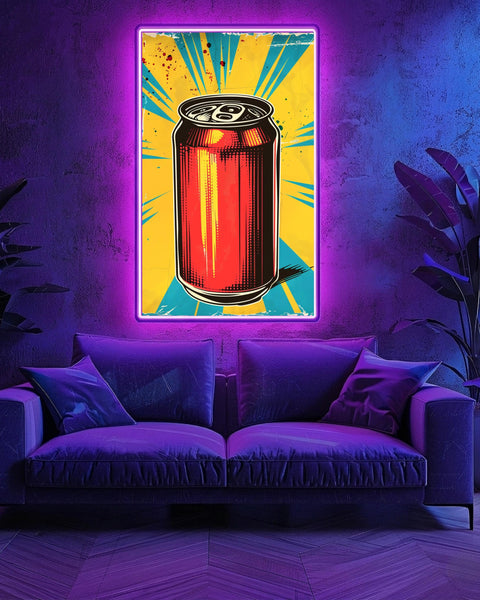 Retro Pop Art Print, Vintage Soda Can Poster, Bold Kitchen Decor, Framed Unframed or Digital