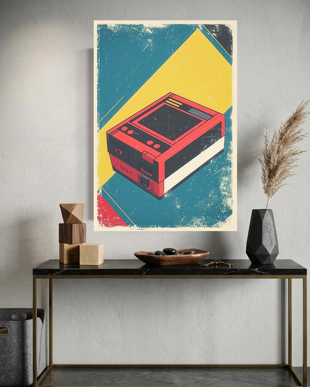 Retro Gaming Print, Vintage Console Poster, 90s Gamer Gift, Framed Unframed or Digital
