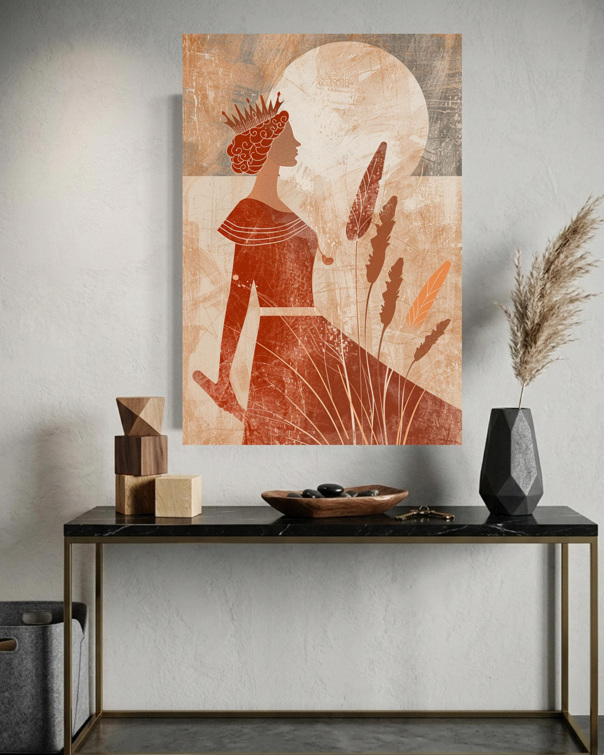 Greek Mythology Art, Hera Queen Olympus Crown Print, Framed Unframed or Digital