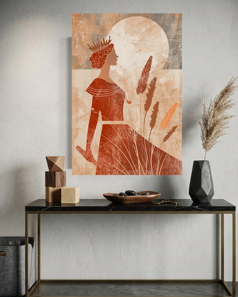 Greek Mythology Art, Hera Queen Olympus Crown Print, Framed Unframed or Digital