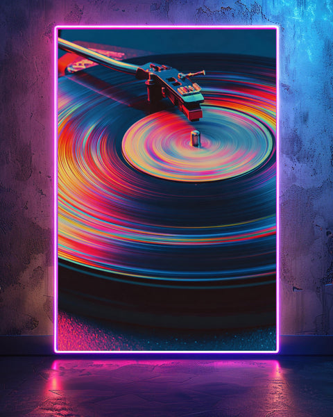 Vinyl Record Wall Art, Psychedelic Sound Print, Retro Decor, Framed Unframed or Digital