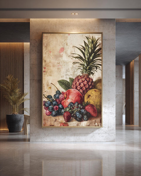 Vintage Fruit Still Life, Antique Botanical Illustration, Framed Unframed or Digital