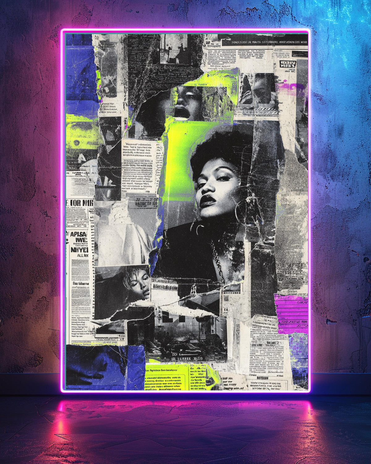 Hypebeast Decor Wall Art, 90s Hip Hop Collage Print, Streetwear Framed Unframed or Digital