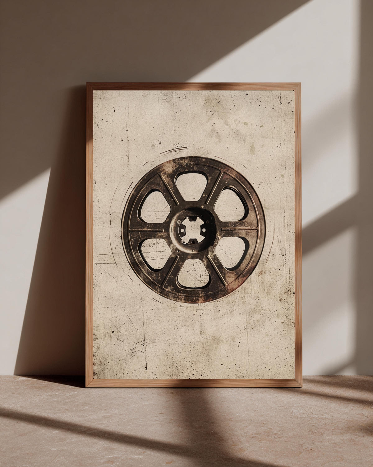 Retro Film Reel Art, Vintage Cinema Poster, Movie Lover Print, Framed Unframed or Digital