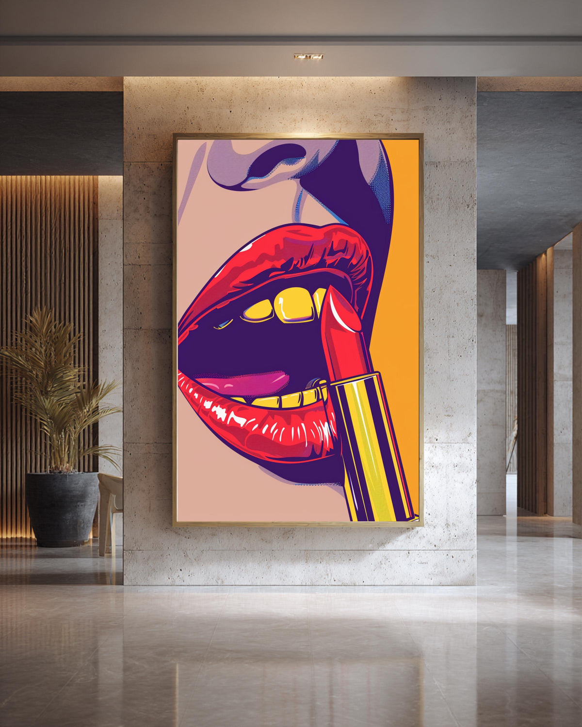 Retro Wall Art, Lipstick Pop Poster, Vintage Cosmetic Print, Framed Unframed or Digital