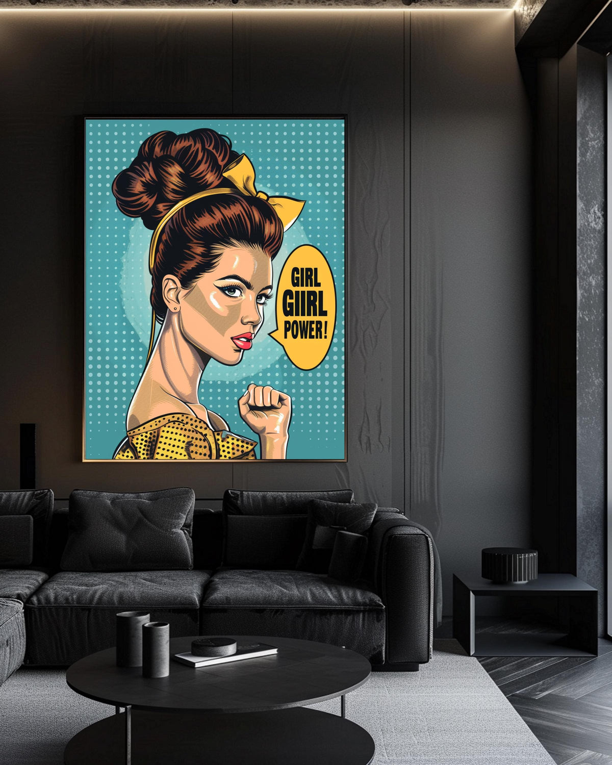 Girl Power Wall Art, Retro Pop Poster, Feminist Print, Framed Unframed or Digital