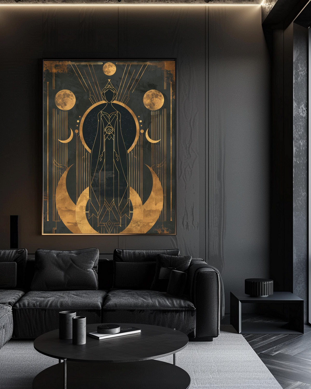 Greek Mythology Art, Hecate Goddess Moon Print, Framed Unframed or Digital