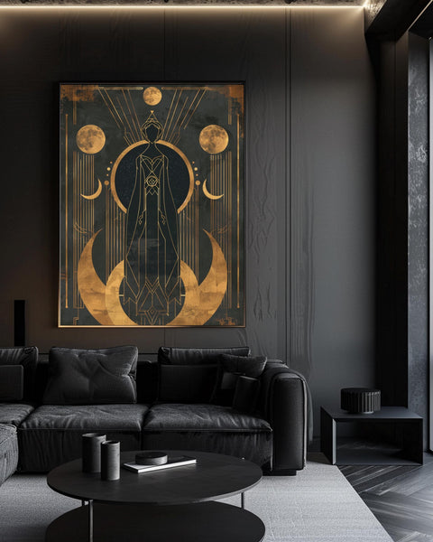 Greek Mythology Art, Hecate Goddess Moon Print, Framed Unframed or Digital