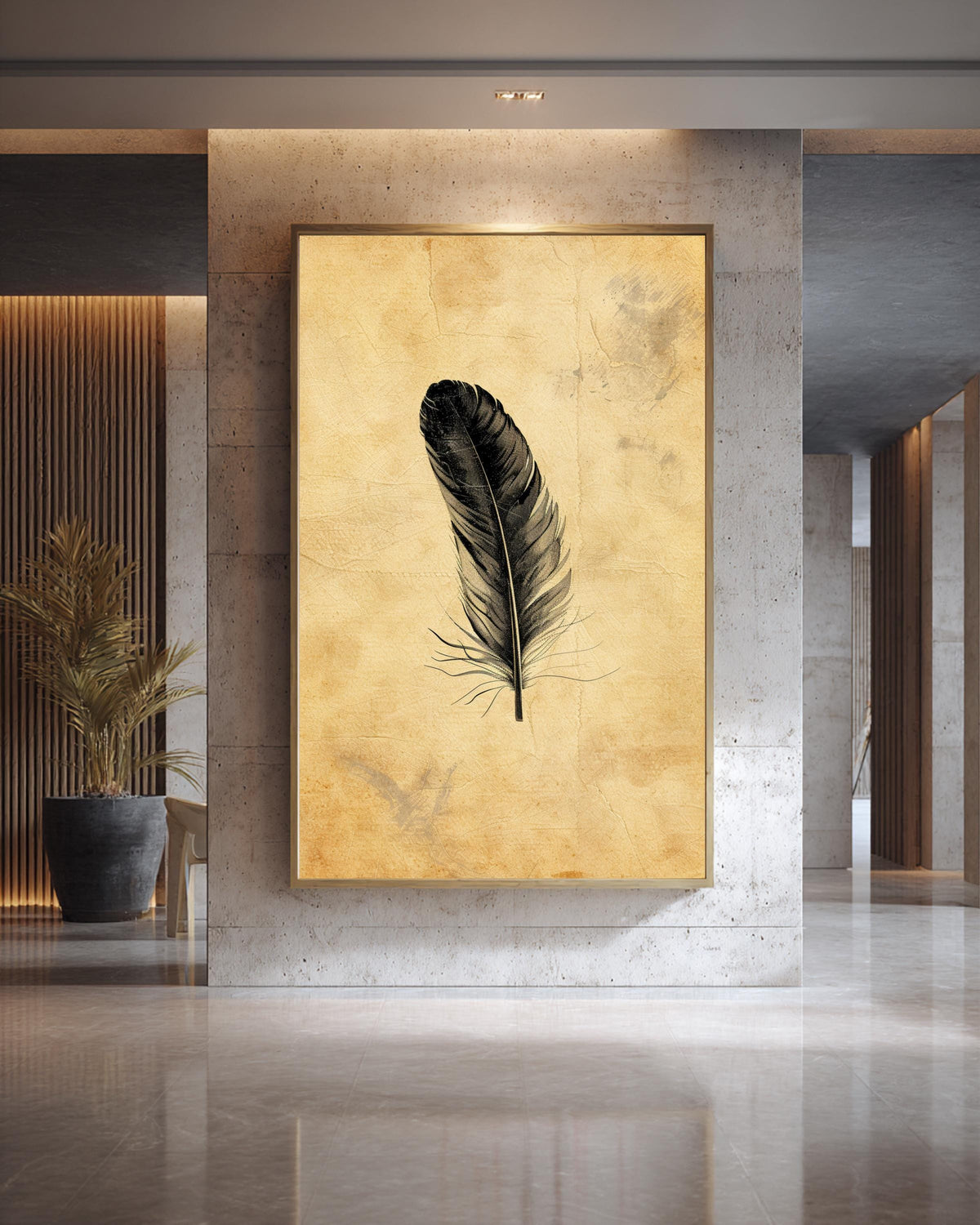 Vintage Feather Print, Antique Raven Illustration, Dark Academia Retro Wall Art, Framed Unframed or Digital