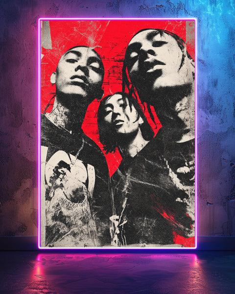 Hypebeast Decor, 90s Rap Collage Print, Gritty Streetwear Poster, Framed Unframed or Digital