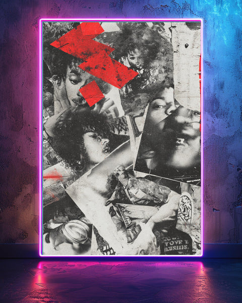 Black Culture Art, 90s Hip Hop Collage Poster, Framed Unframed or Digital