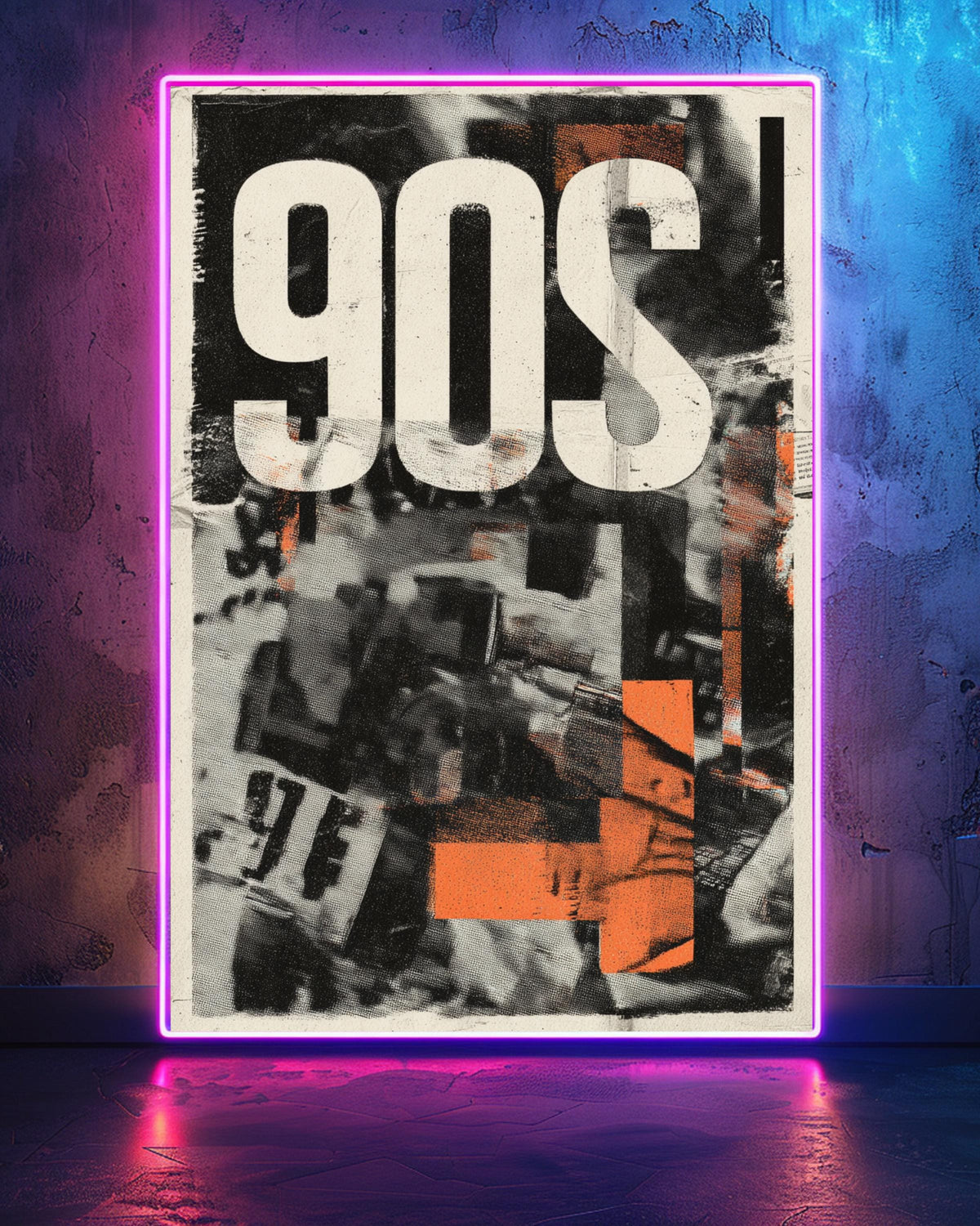 Hypebeast Decor, 90s Hip Hop Poster, Retro Urban Collage, Framed Unframed or Digital