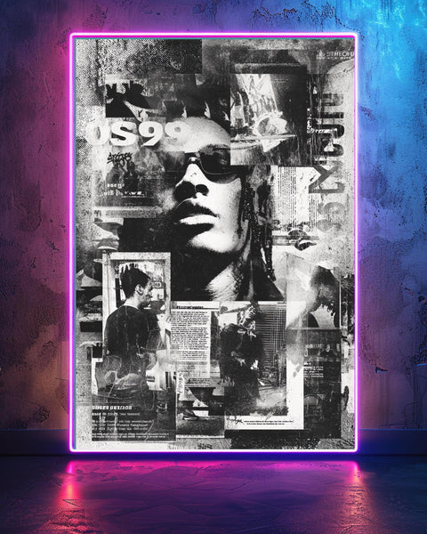 Hypebeast Decor, 90s Hip Hop Zine Poster, Collage Print, Framed Unframed or Digital