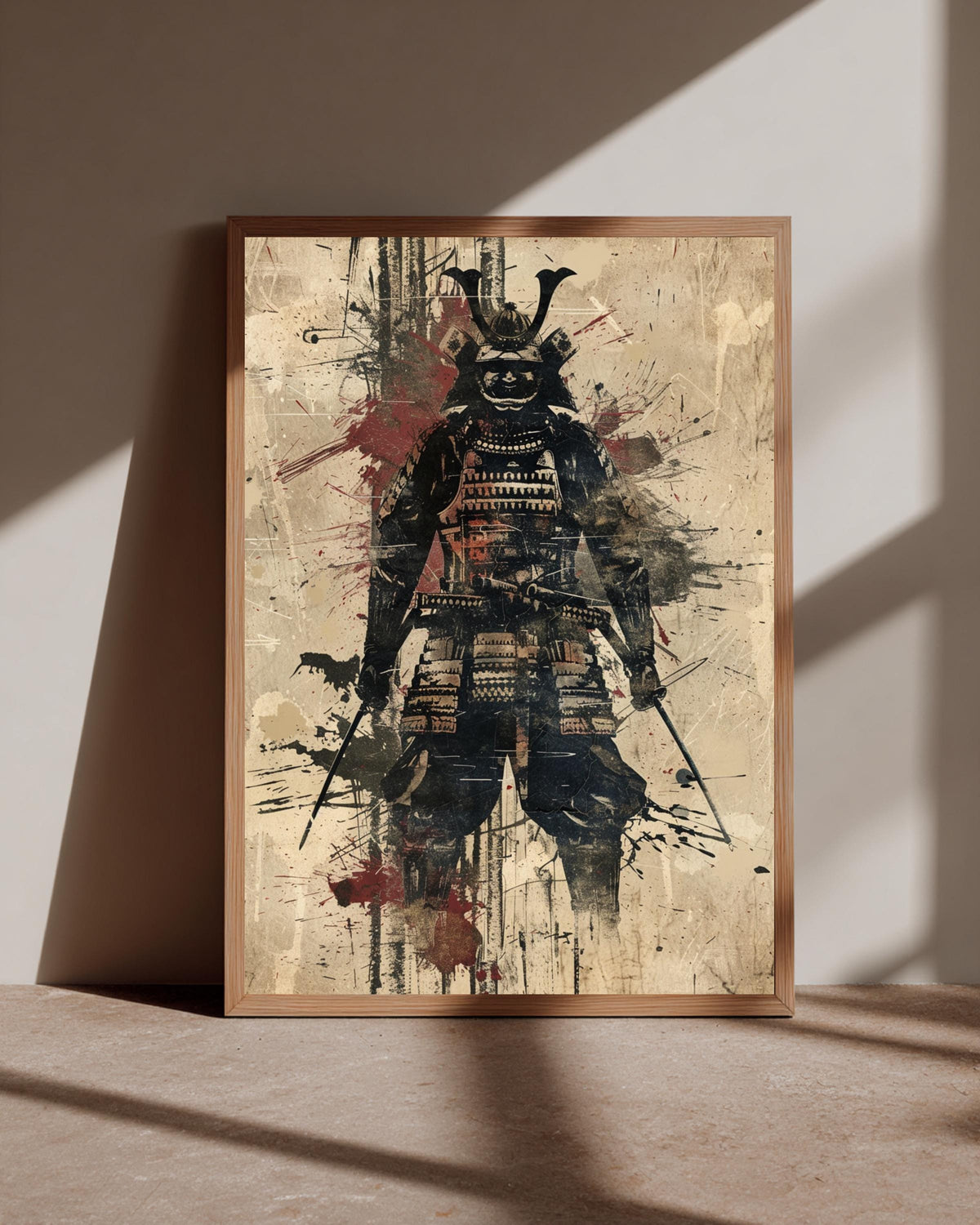 Samurai Warrior Art, Japanese Bushido Katana Print, Framed Unframed or Digital