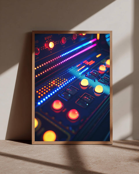 Gaming Wall Art, Retro Arcade Neon Print, 80s Vintage Poster, Framed Unframed or Digital