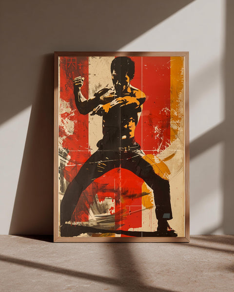 Kung Fu Wall Art, Vintage Grindhouse Martial Arts Poster, Retro Print, Framed Unframed or Digital