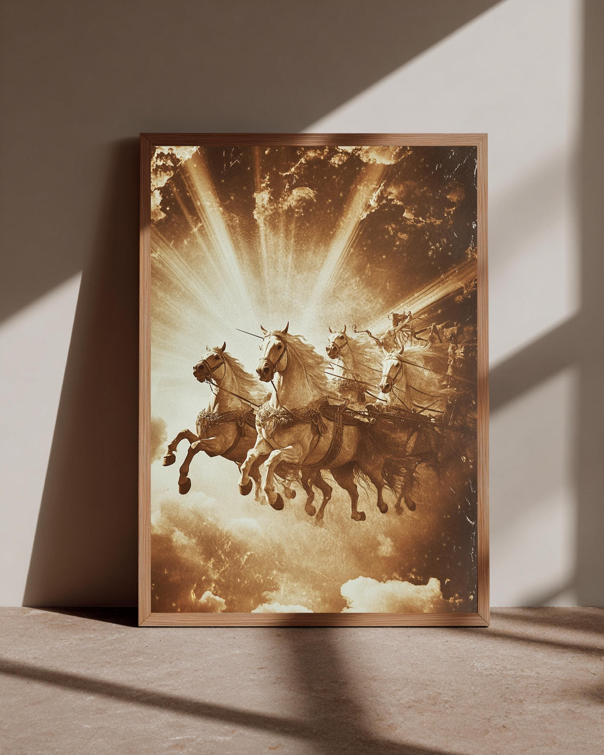 Greek Mythology Art, Apollo Sun Chariot, Ancient Gods Poster, Framed Unframed or Digital