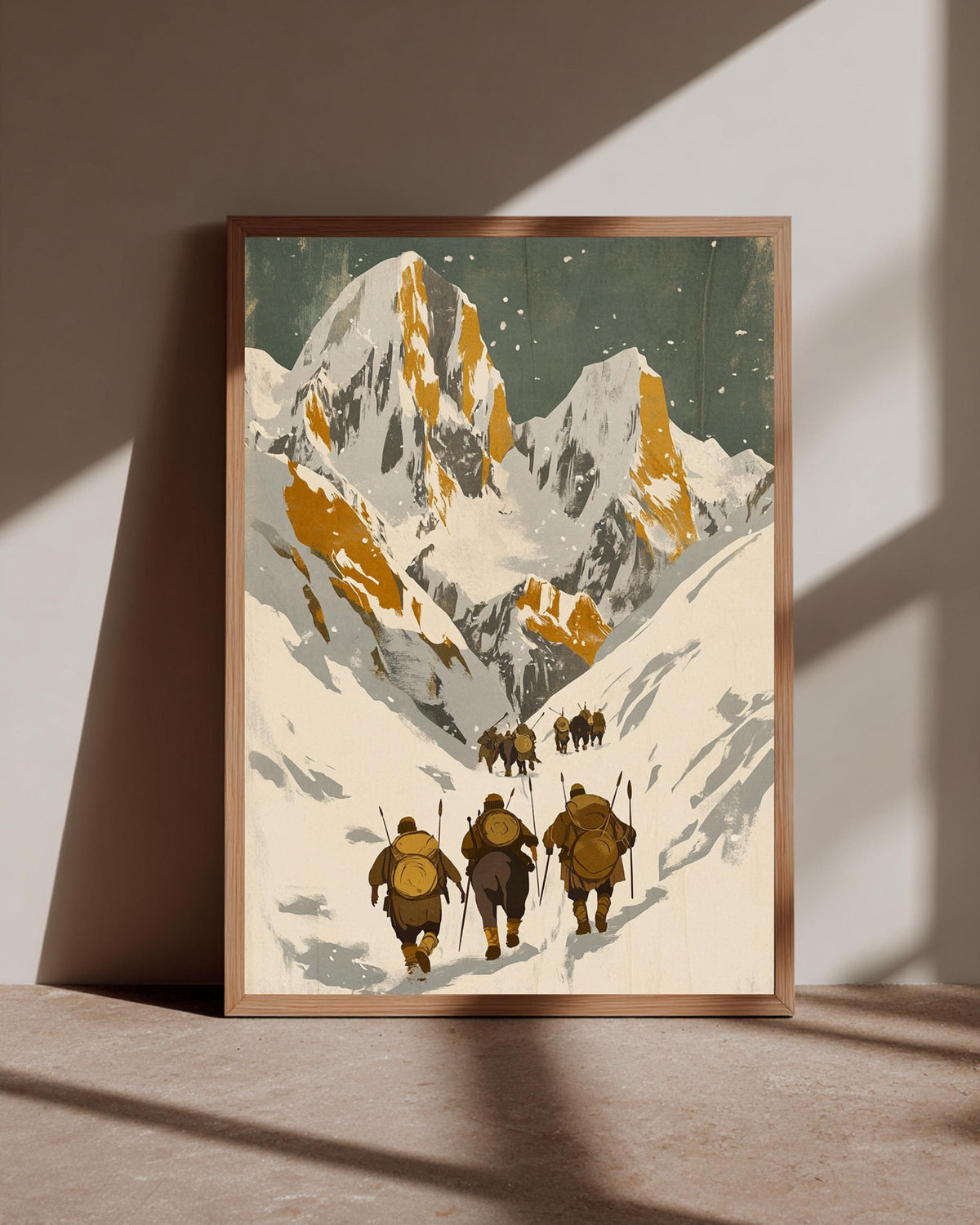 Hannibal Crossing Alps, Ancient Carthaginian Army Print, Vintage Historical Poster, Framed Unframed or Digital