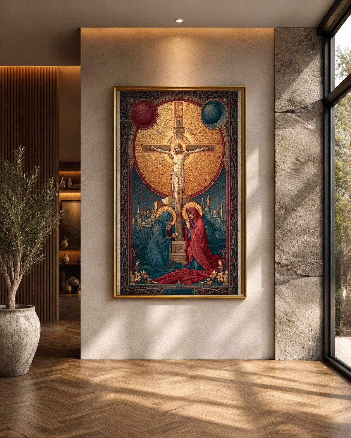 Christian Wall Art, Crucifixion of Christ Print, Framed Unframed or Digital