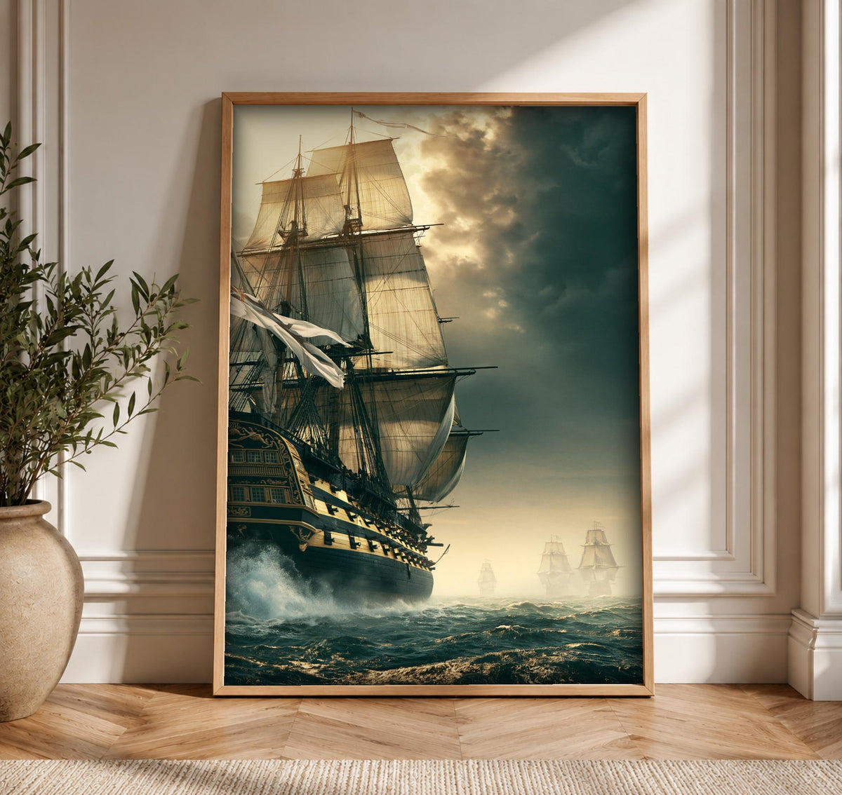 Nautical Wall Art, Age of Sail Ship Print, Framed Unframed or Digital