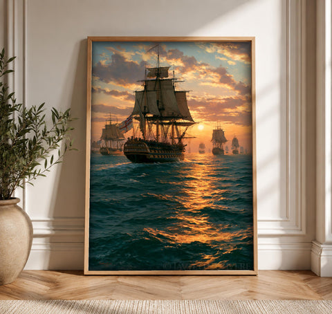 HMS Victory Print, Royal Navy Fleet, Nautical Wall Art, Framed Unframed or Digital