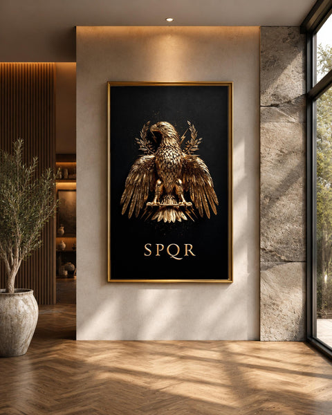 Roman Eagle Print, SPQR Legion Aquila Poster, Framed Unframed or Digital