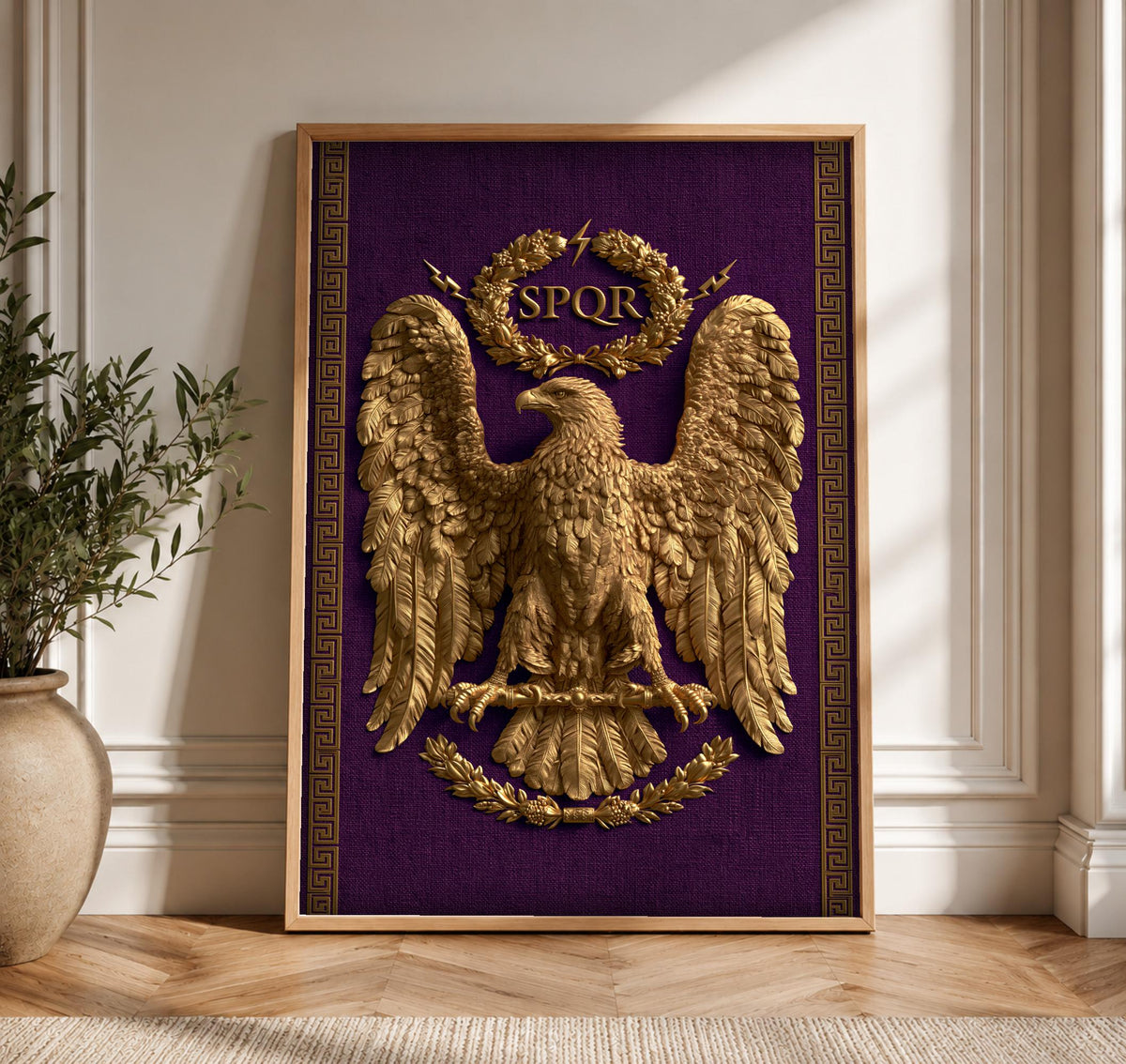 Roman Legion Art, SPQR Eagle Print, Ancient Rome Wall Decor, Framed Unframed or Digital