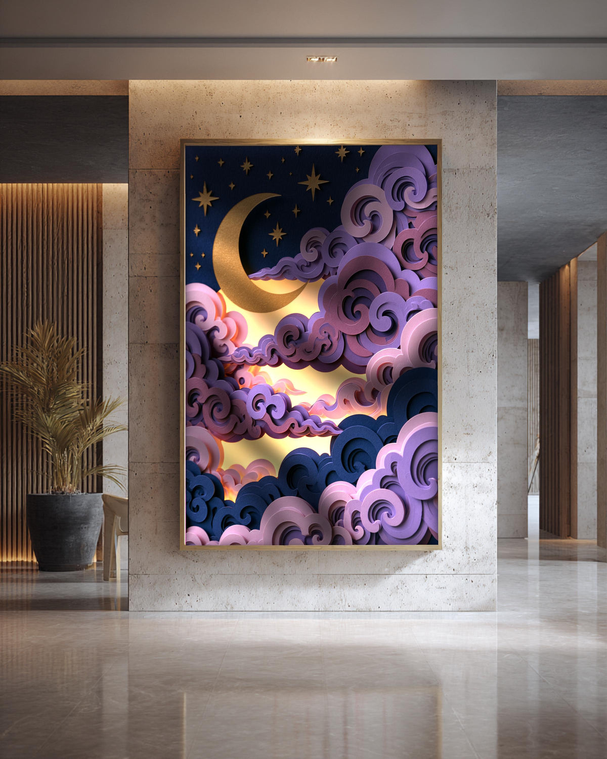 Dark Academia Art, Celestial Moon Cloud Print, Antique Astronomy, Framed Unframed or Digital