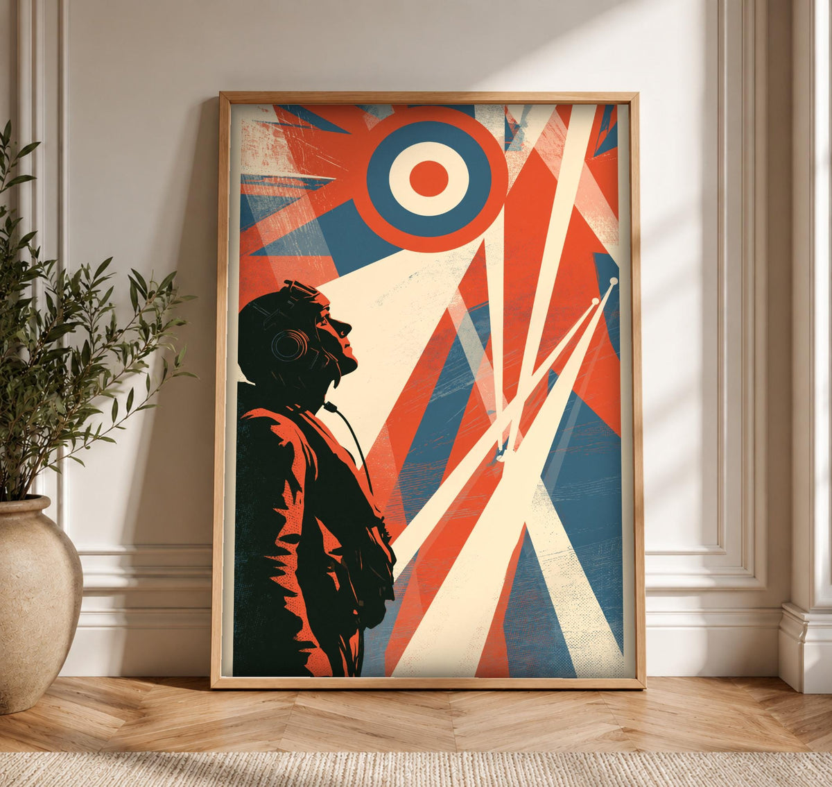 Aviation Wall Art, RAF Battle of Britain Pilot, Vintage War Poster, Framed Unframed or Digital