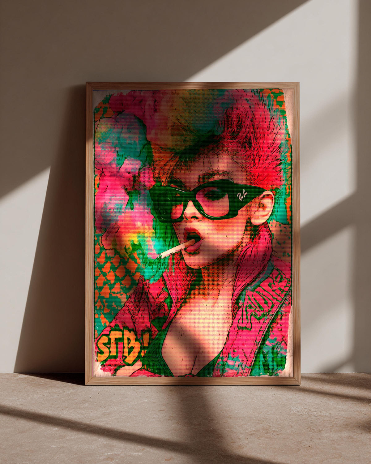 Hypebeast Decor, Retro Pop Punk Portrait, Rebel Style Wall Print, Framed Unframed or Digital