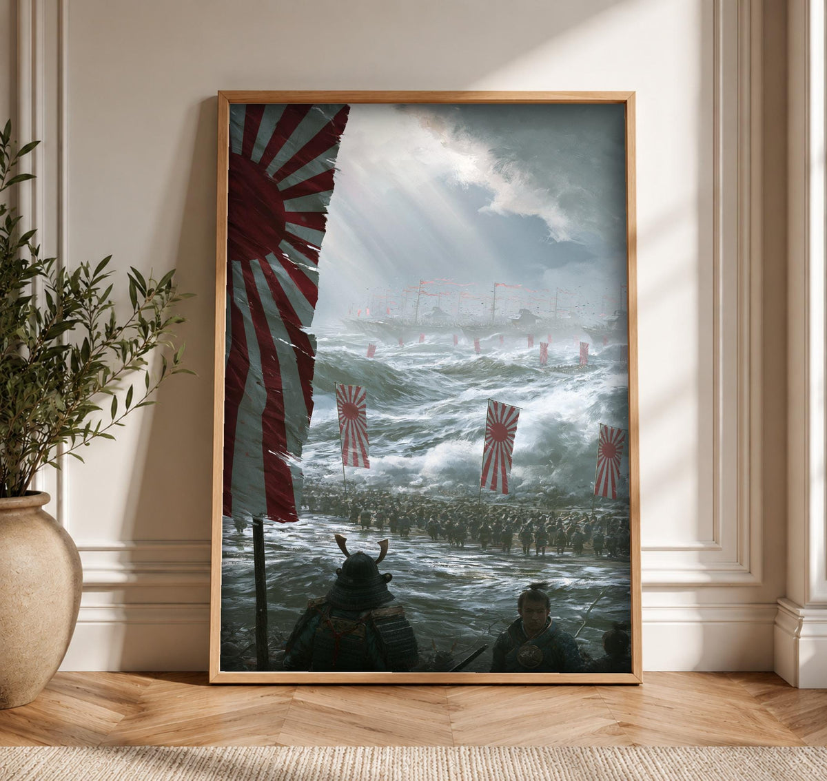Samurai Fleet Art, Mongol Invasion Japan, Ship Painting, Framed Unframed or Digital