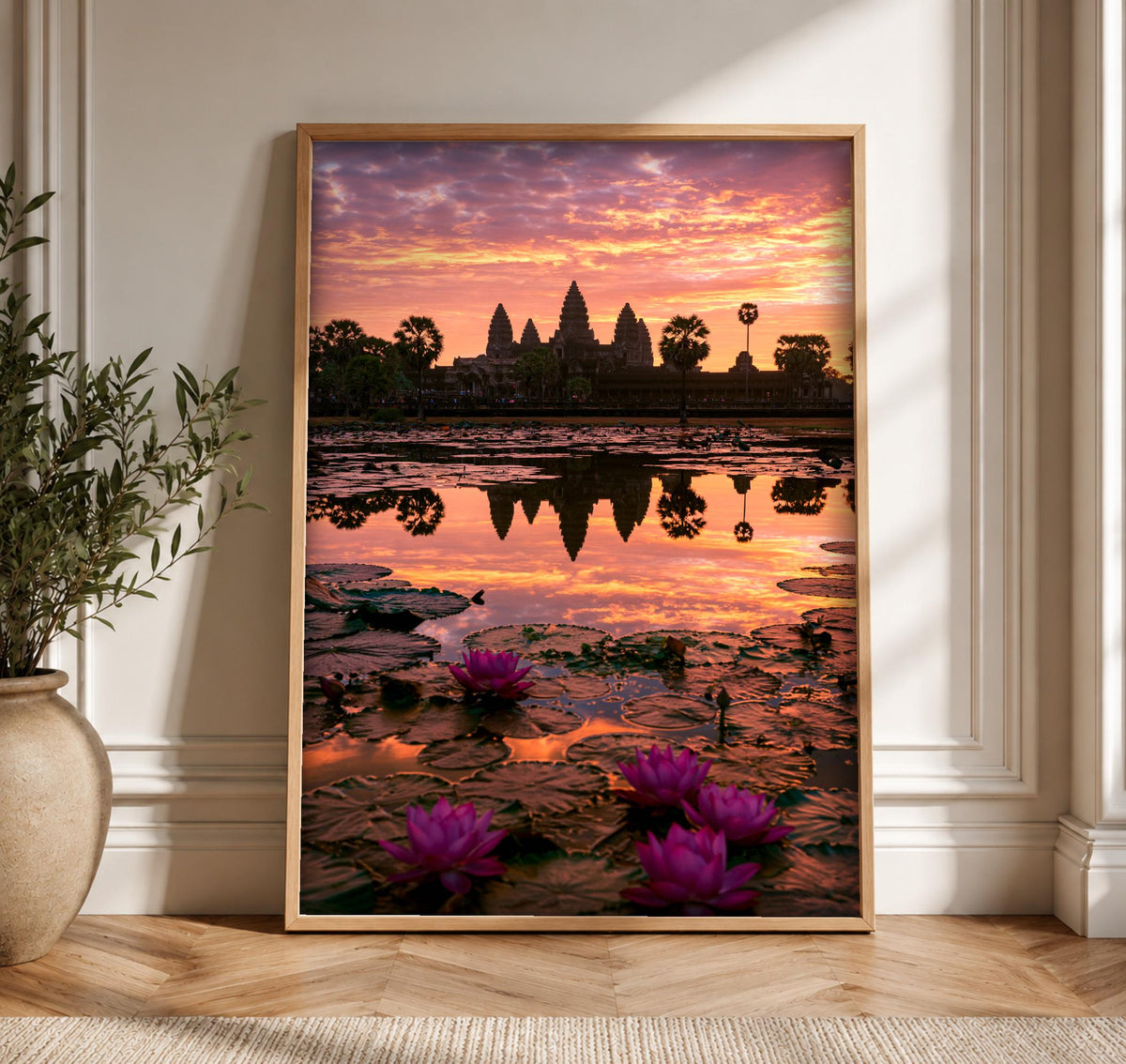 Angkor Wat Wall Art, Khmer Empire Temple Print, Framed Unframed or Digital
