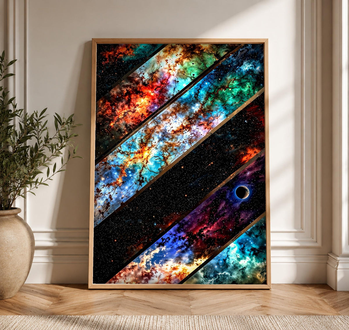 Celestial Star Map, Cosmic Nebula Galaxy Print, Framed Unframed or Digital