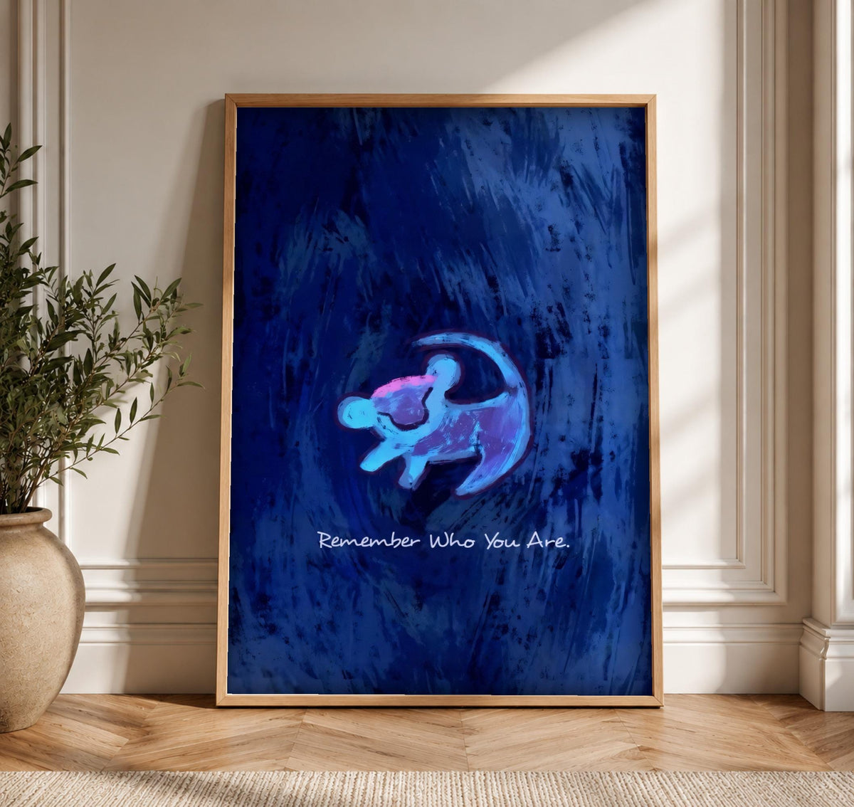 Dark Fantasy Wall Art, Remember Who You Are Lion Print, Framed Unframed or Digital