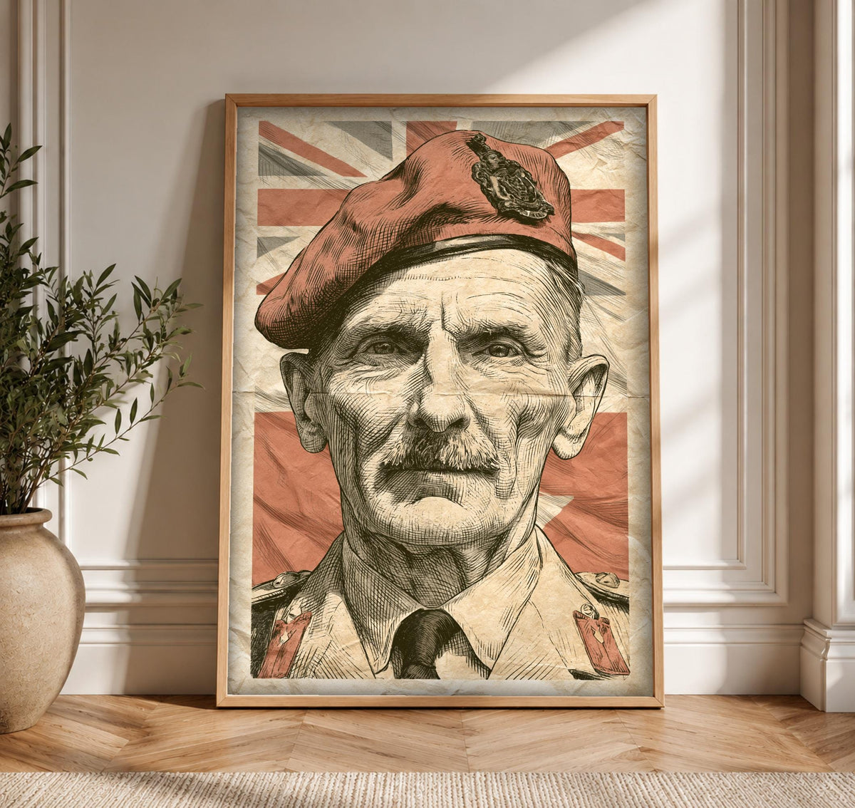 WWII Poster, British Army Commander, Man Cave Decor, Framed Unframed or Digital