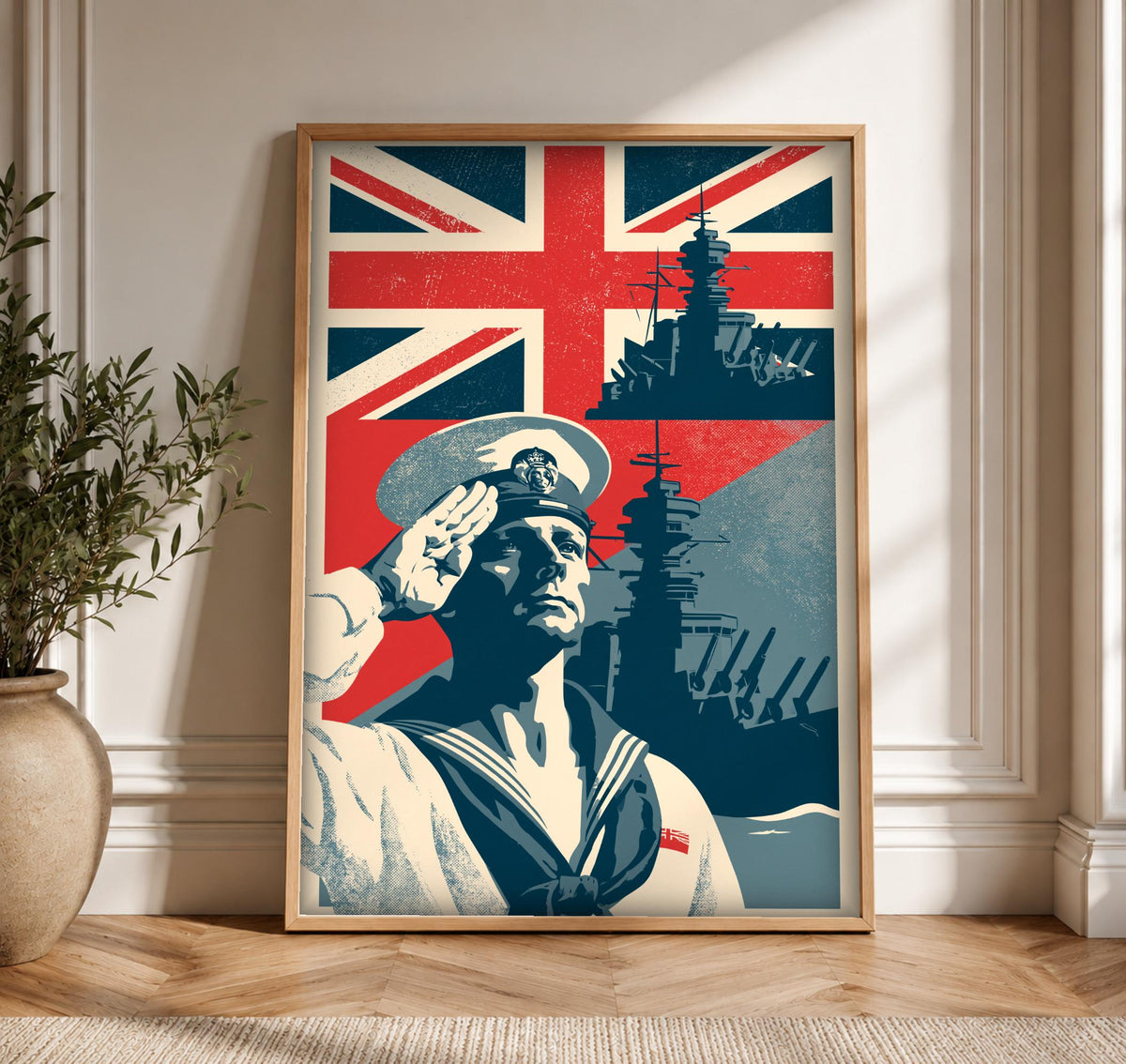 Royal Navy Wall Art, British Warship Sailor Print, Framed Unframed or Digital