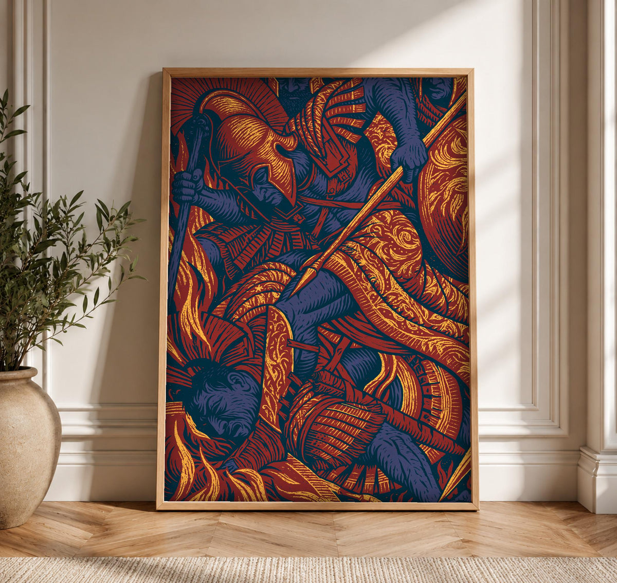 Roman Legion Wall Art, Ancient Rome Battle Print, Framed Unframed or Digital
