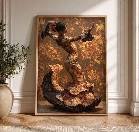 Flamenco Wall Art, Andalusian Dancer Print, Spanish Folk Culture, Framed Unframed or Digital