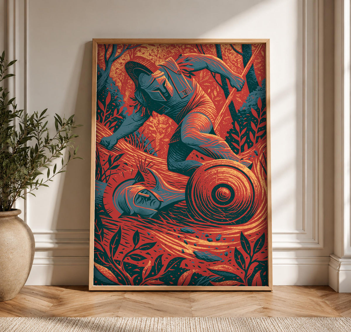 Gladiator Poster, Ancient Rome Battle, Roman Legion Wall, Framed Unframed or Digital