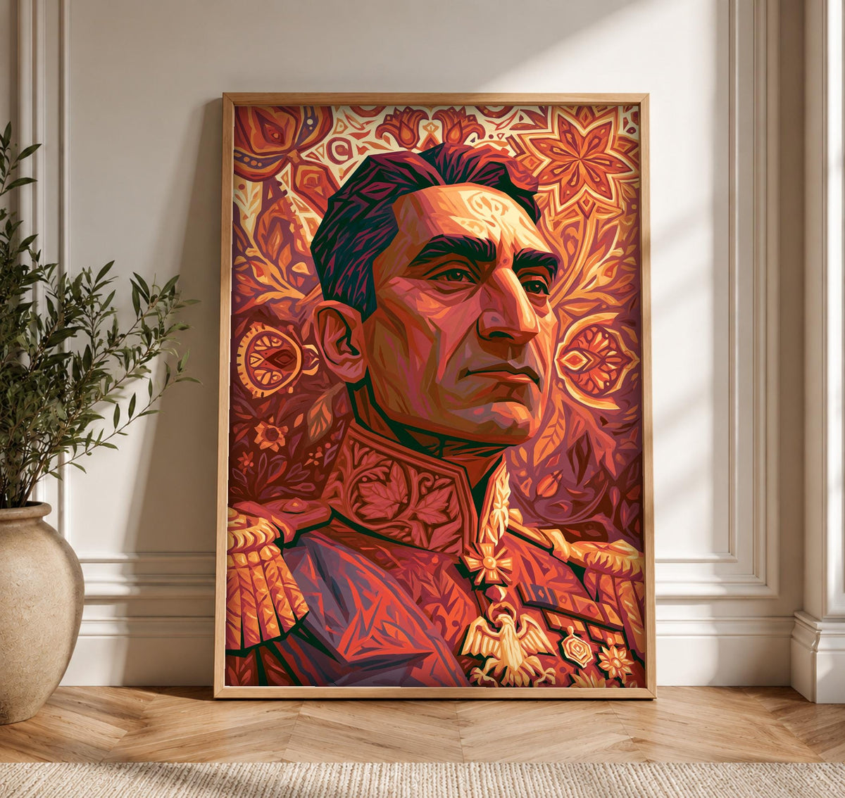 Persian Empire Art, Qajar Shah Portrait Print, Imperial Decor, Framed Unframed or Digital
