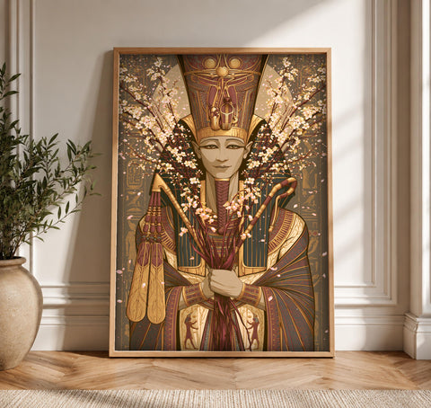 Egyptian Pharaoh Art, Ancient Kingdom Print, Framed Unframed or Digital