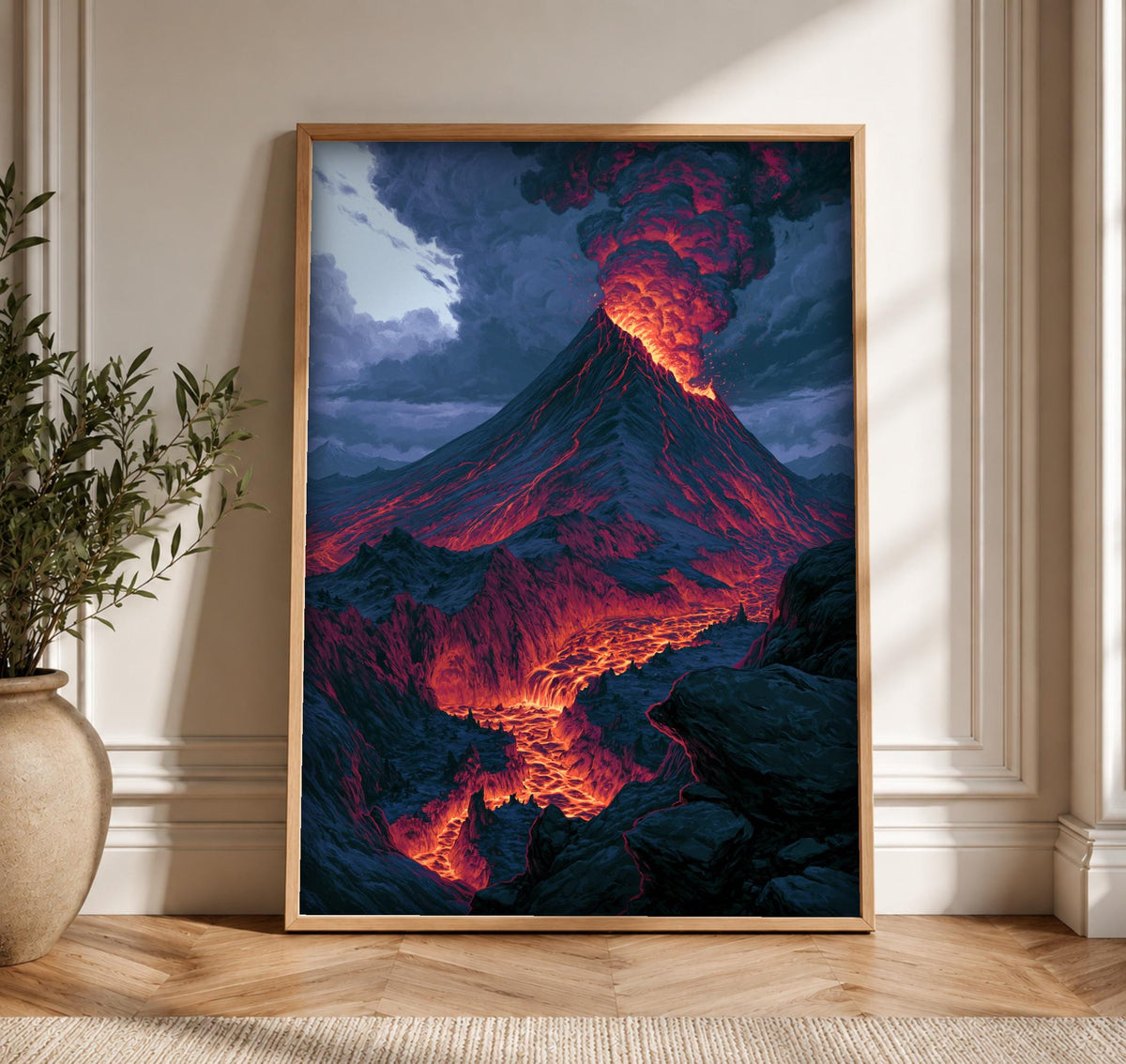 Pompeii Art, Mount Vesuvius Eruption, Roman Empire Print, Framed Unframed or Digital