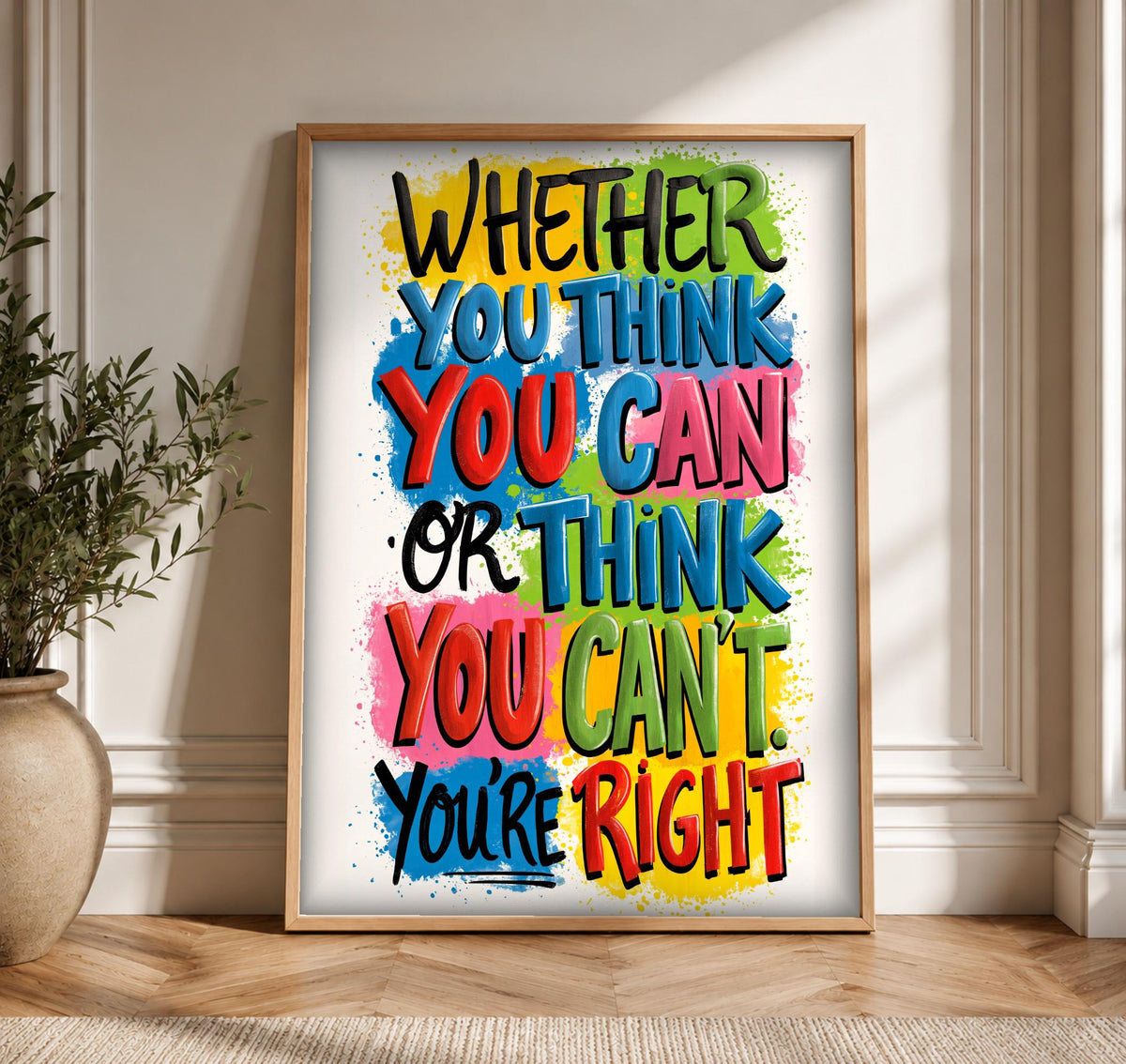 Motivational Poster, Mindset Quote Typography, Stoic Wall Art, Framed Unframed or Digital