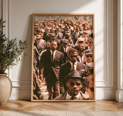 African American Art, Civil Rights March Print, Framed Unframed or Digital