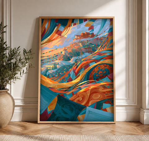 Tibetan Wall Art, Potala Palace Buddhist Print, Meditation Gift, Framed Unframed or Digital
