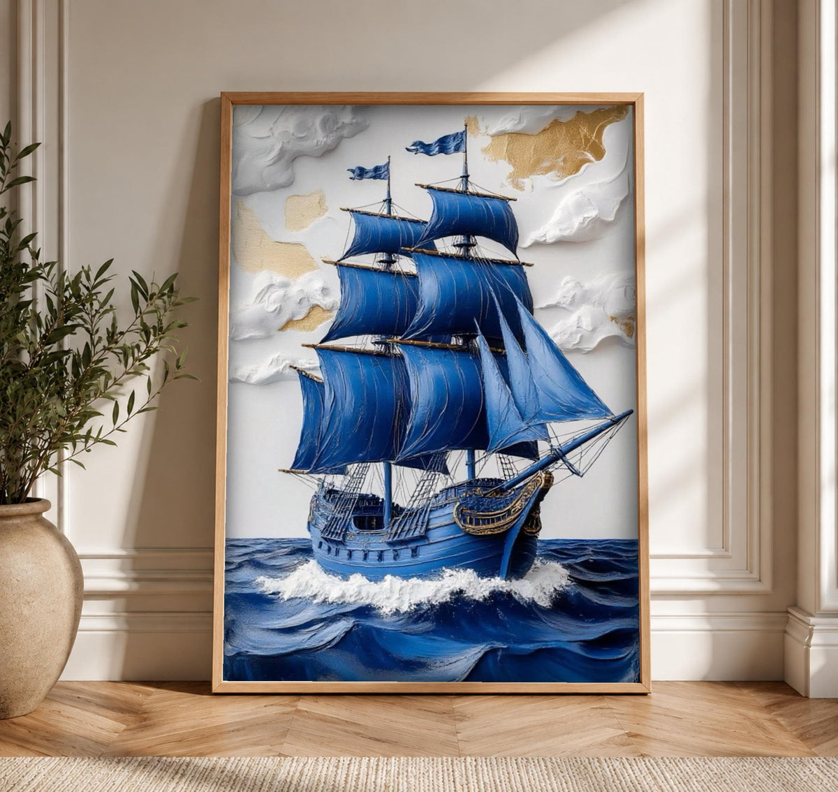 Historical Ship Print, Age of Sail Galleon, Nautical Wall Art, Framed Unframed or Digital