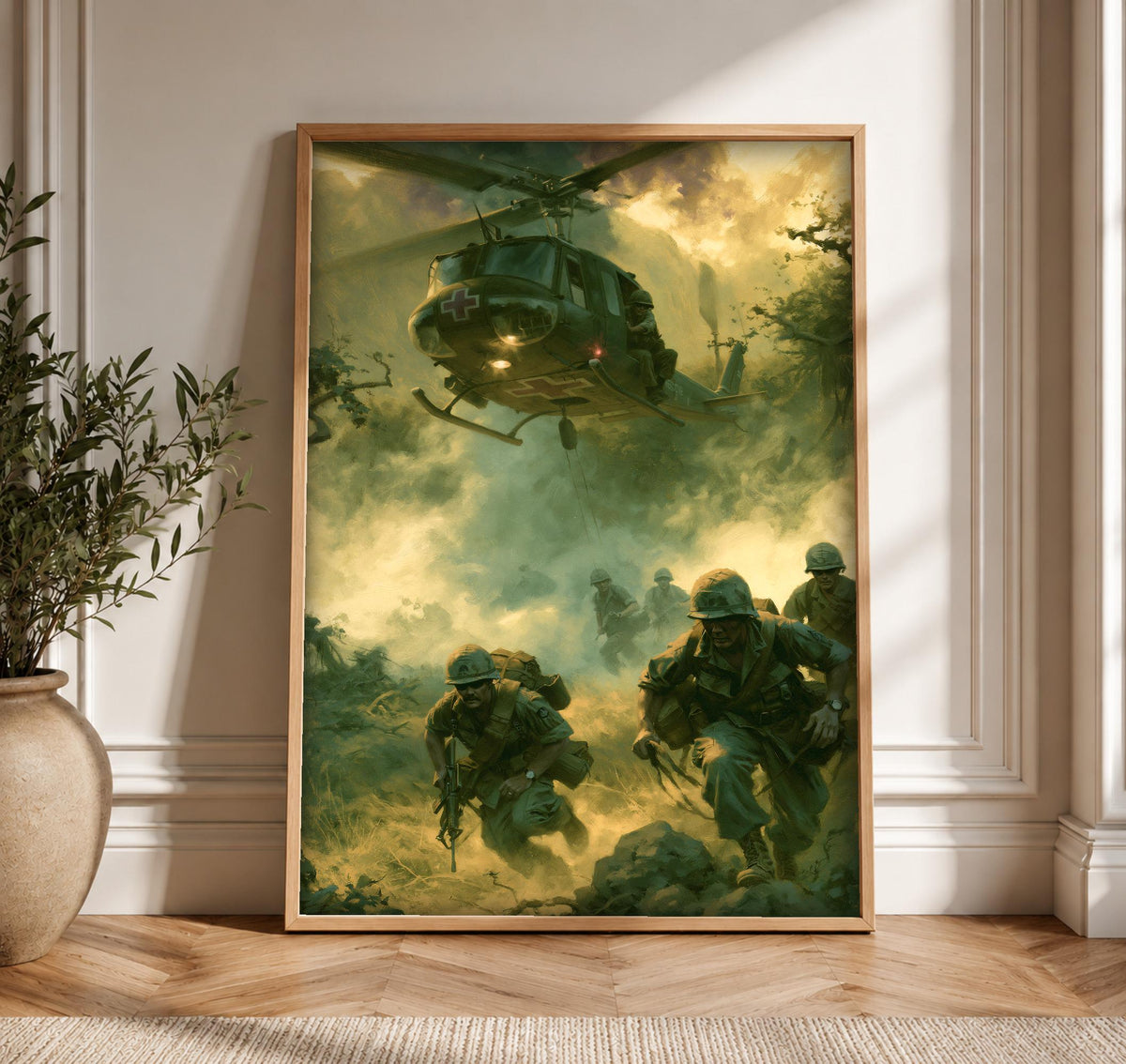 Military Wall Art, Vietnam Medevac Rescue Print, Veteran Gift, Framed Unframed or Digital
