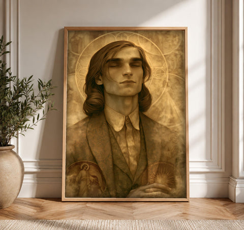 Christian Artwork, Orthodox Icon Saint, Sacred Byzantine Halo, Framed Unframed or Digital